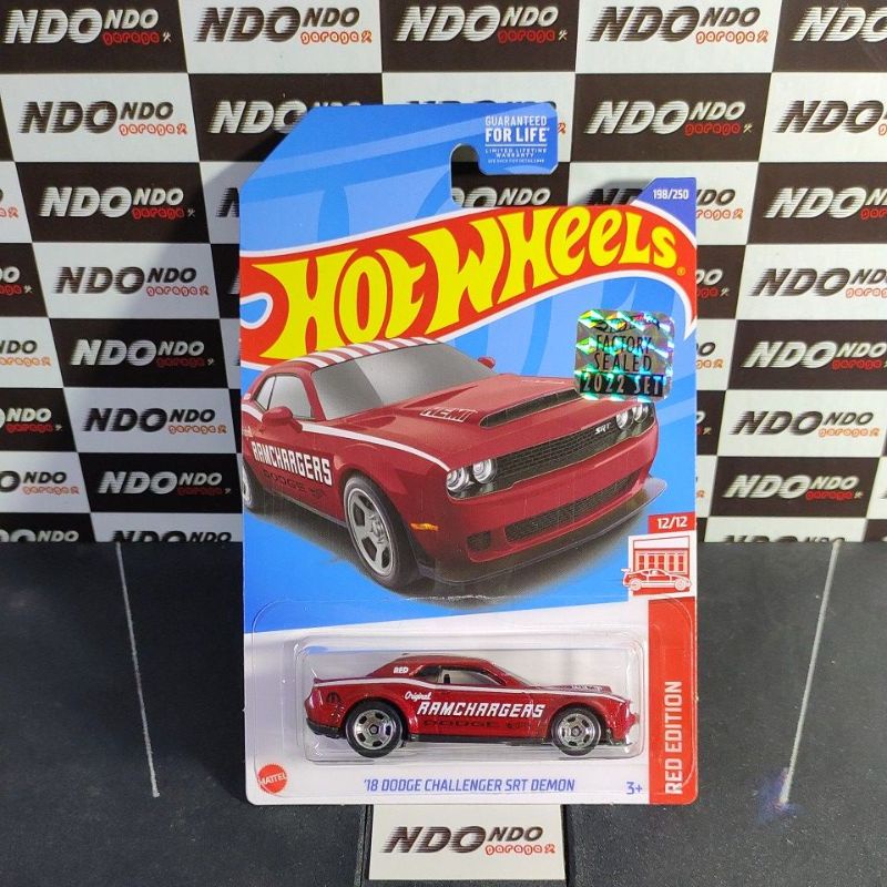 Hot Wheels 18 Dodge Challenger Srt Demon Red Edition Factory Sealed