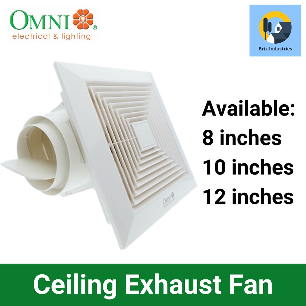 Omni Ceiling Mounted Exhaust Fan 8" (XFC200), 10'' (XFC250) and12