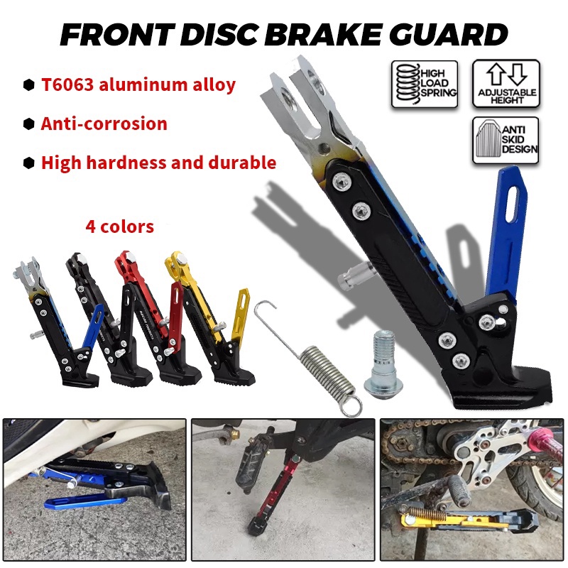 Motorcycle Universal Adjustable Foot Side Support Stand CNC Alloy ...