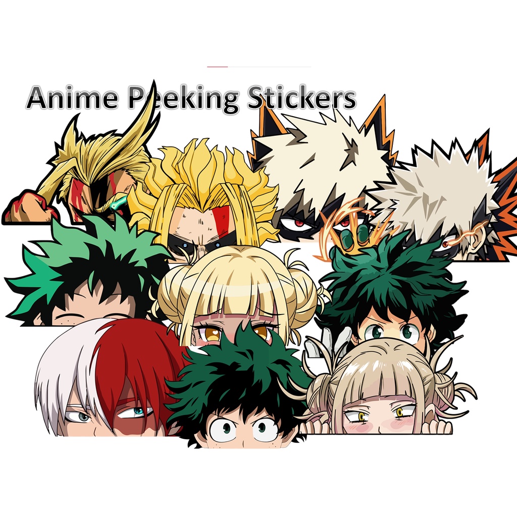 My Hero Academia Anime Peeker Vinyl Waterproof Sticker Shopee Philippines 4278