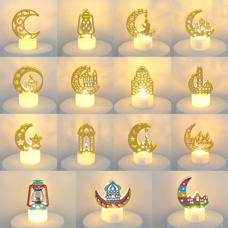 Muslim Ramadan Kareem Decoration 2025 Candle Led Lights Eid Mubarak for ...