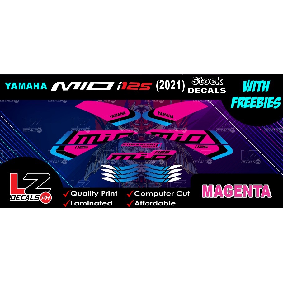 Yamaha Mio i 125 (2021) Stock Decals / Stickers with freebies | Shopee ...