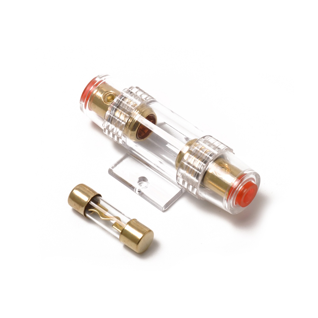 Amplifier Inline Fuse Holder 4 or 8 Gauge AWG AGU 5 Pack of 80 Amp Fuses 12v