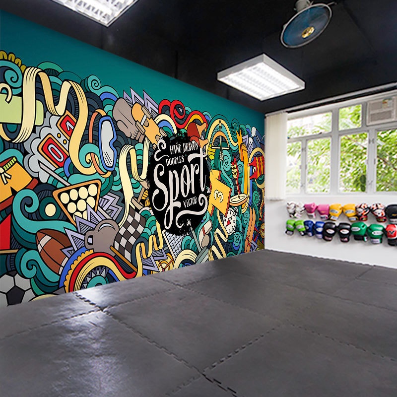 140x70cm 3d character graffiti wallpaper background wall decoration ...