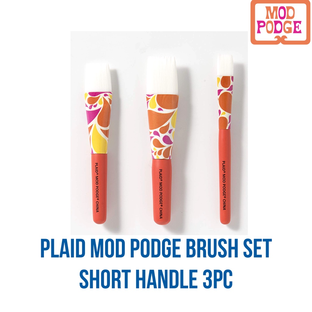 Art Hub MOD PODGE ShortHandle Brush Set of 3 (3Piece Decoupage Brushes) Shopee Philippines