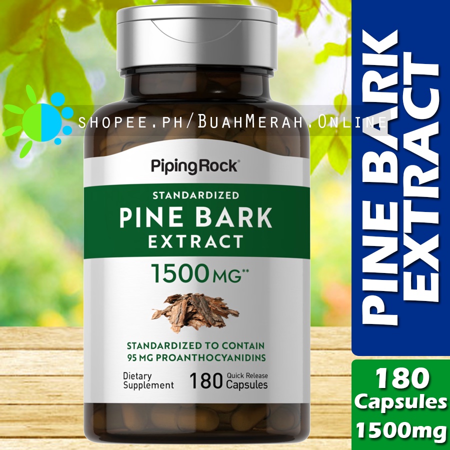 PINE BARK EXTRACT STANDARDIZED 1500mg x 180 Capsules Supplement