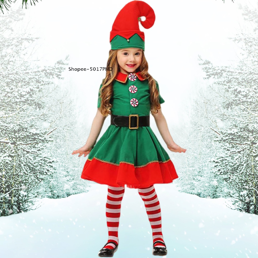 PHD Holiday Elf Costume for Kids Boys Christmas Elf Outfit Santa s Helper Costume PHMV Shopee Philippines