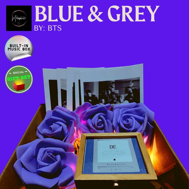 Blue & Grey by BTS MUSIC BOX (BuiltIn/GIFT SET) Shopee Philippines