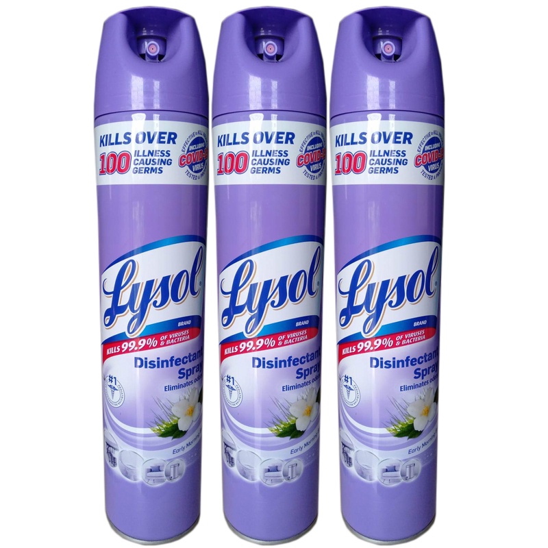 COD Set of 3 Lysol Disinfectant Spray Early Morning Breeze Scent 510
