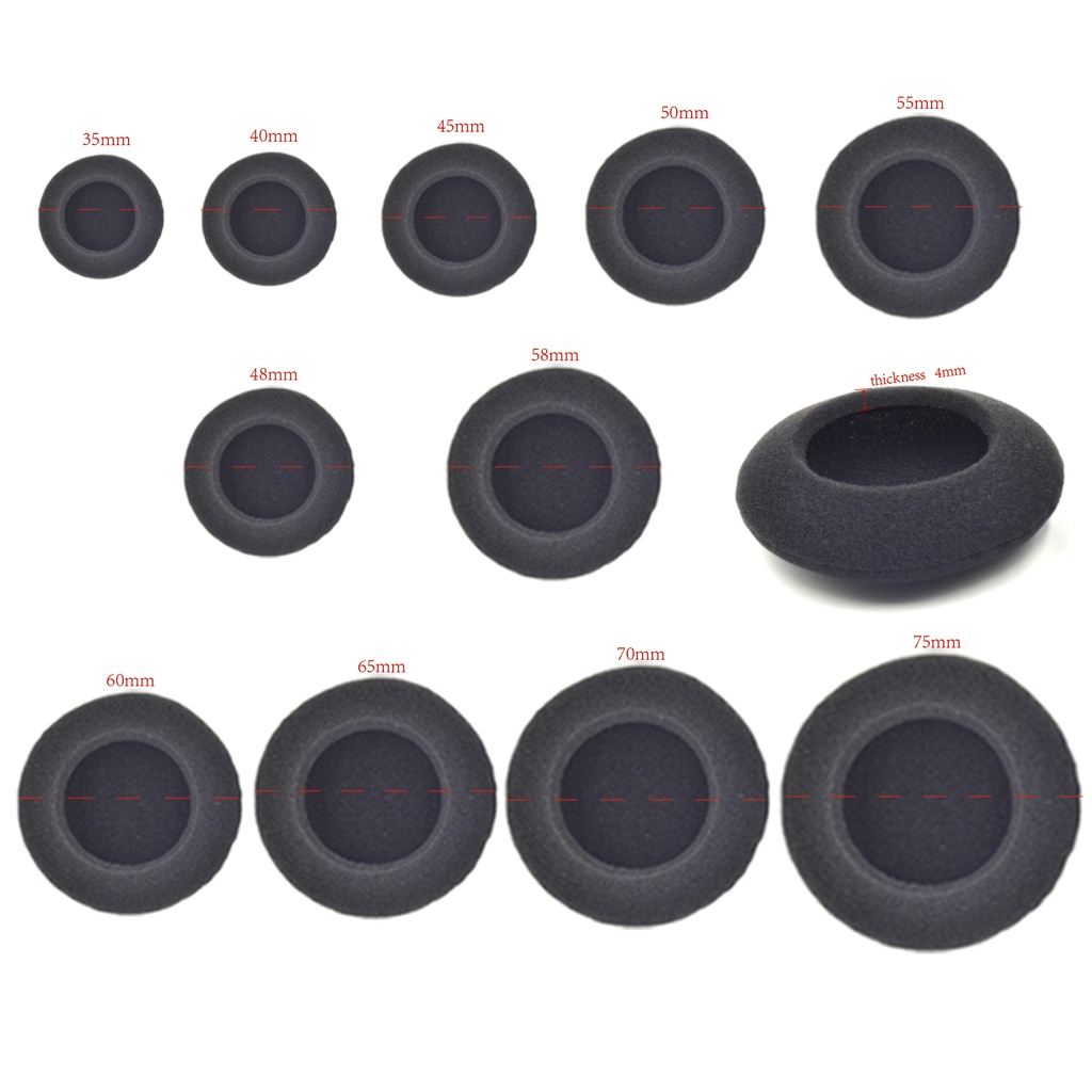 Foam Ear Pads Thicken Sponge Replacement Cushions Covers Earphones for