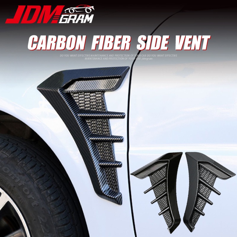 Carbon Fiber Car Side Fender Vent Universal ABS Auto Protect Air Wing