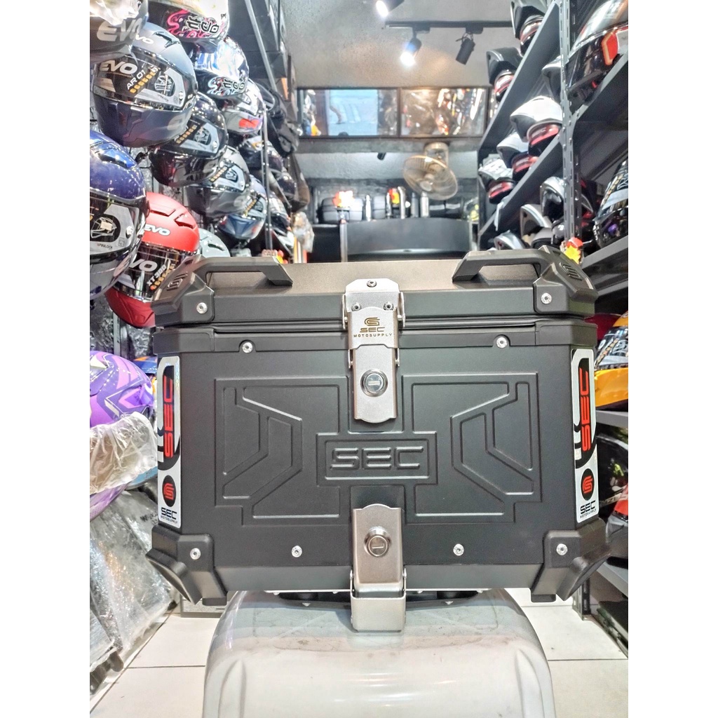 Original Sec 45 liters alloy top box with backrest EMPEROR PILIPINAS ...