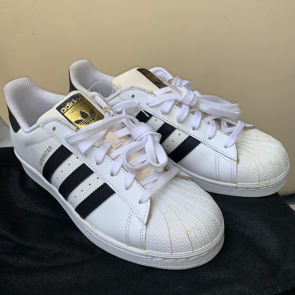 adidas Men's Superstar Shoes White Black Size US 9 SALE | Shopee ...