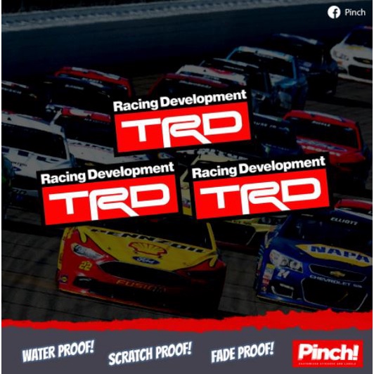 Pinch Automotive Sticker - TRD Racing Development (3pcs) | Shopee ...