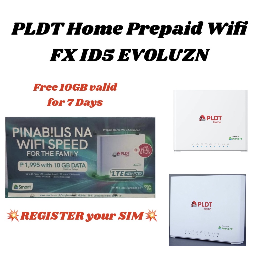 Smart Bro Pldt Home Prepaid Wifi Cat Evoluzn Fx Id L Shopee Philippines