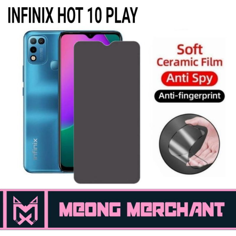 Anti-scratch Ceramic Matte Anti Spy Premium Infinix Hot 10 Play ...