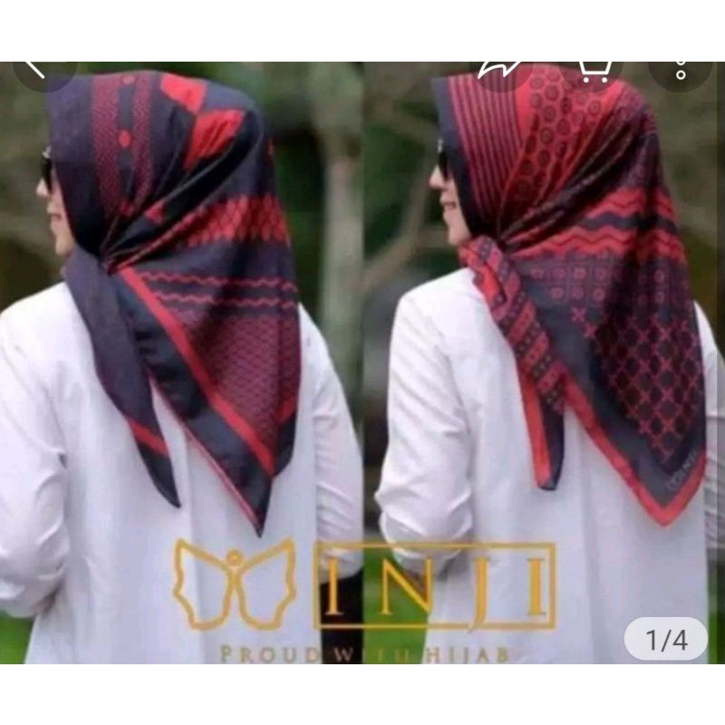 Rectangular Hijab with Satin Ribbon Edges – Double-Face Wear