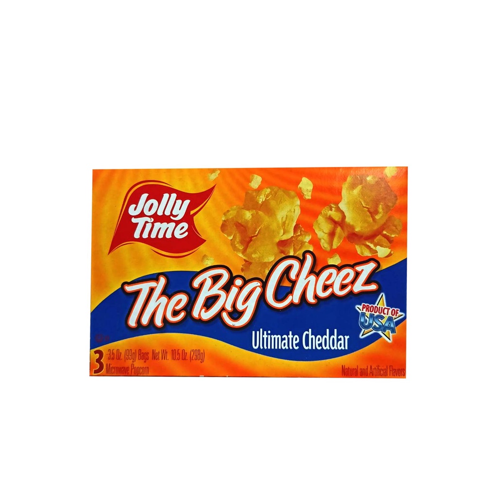 Jolly Time Microwavable Popcorn The Big Cheez Ultimate Cheddar 3 Bags ...