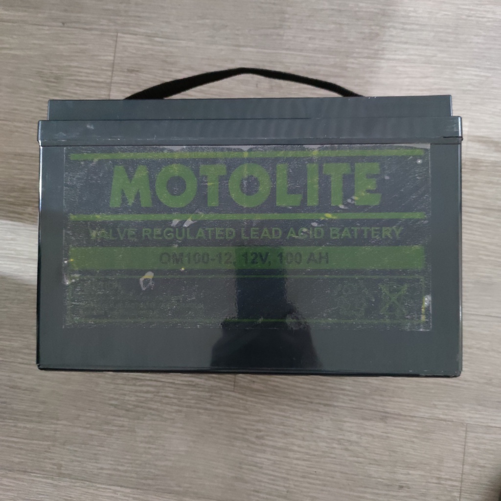 Motolite OM100-12 Solar Rechargeable 12V 100AH Valve Regulated Lead ...