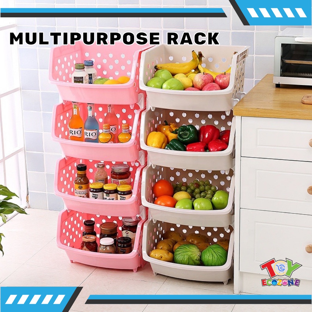 2030W Moving Kitchen Storage Shelf Bathroom Rack Toy Snack
