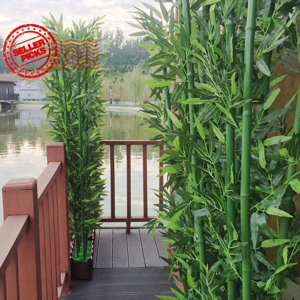 10pcs Plastic Artificial Bamboo Leaf Tree Branch Green Plants Decor Indoor Outdoo I6H2 Shopee