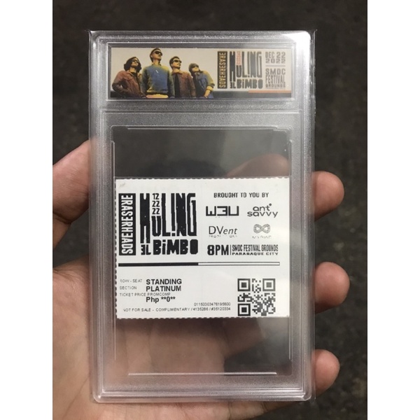 ERASERHEADS concert ticket case protector with label (TICKET NOT