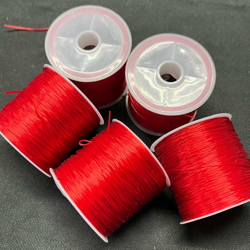 50yards Japanese Garter | Lucky Red String | Stretchable Nylon for DIY ...