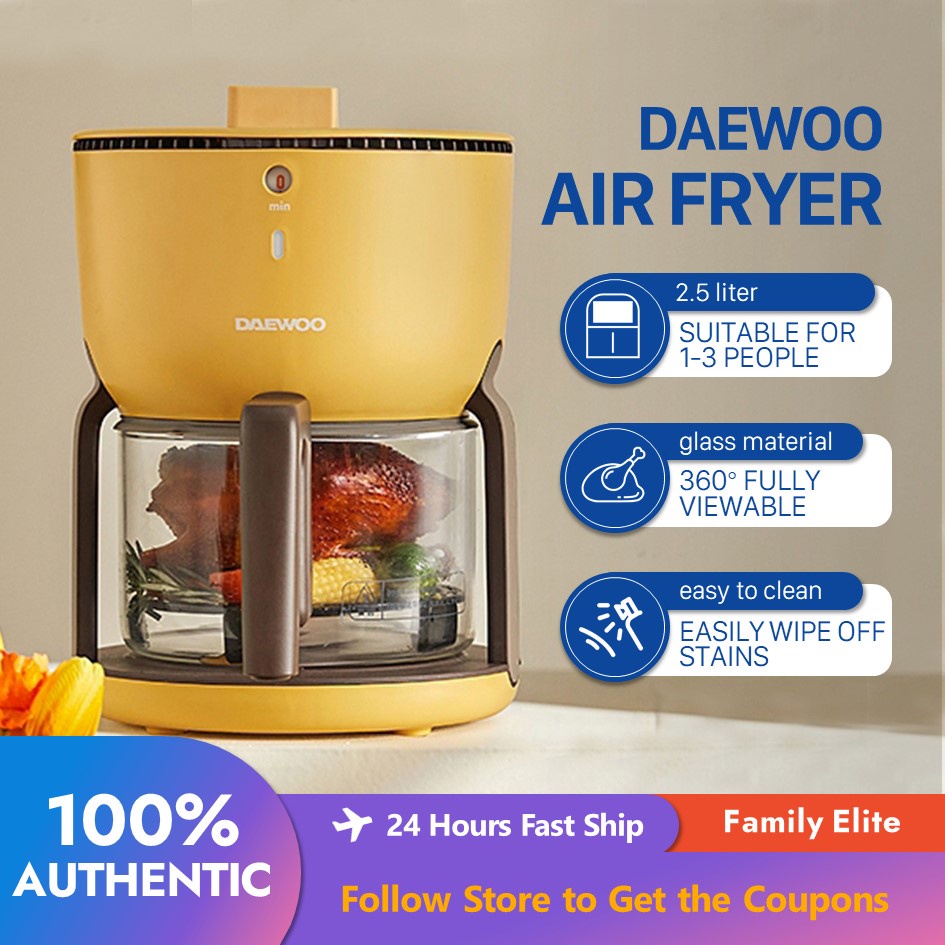 Korean Daewoo Non-stick Air Fryer(2L) Multifunctional Electric Fryer ...