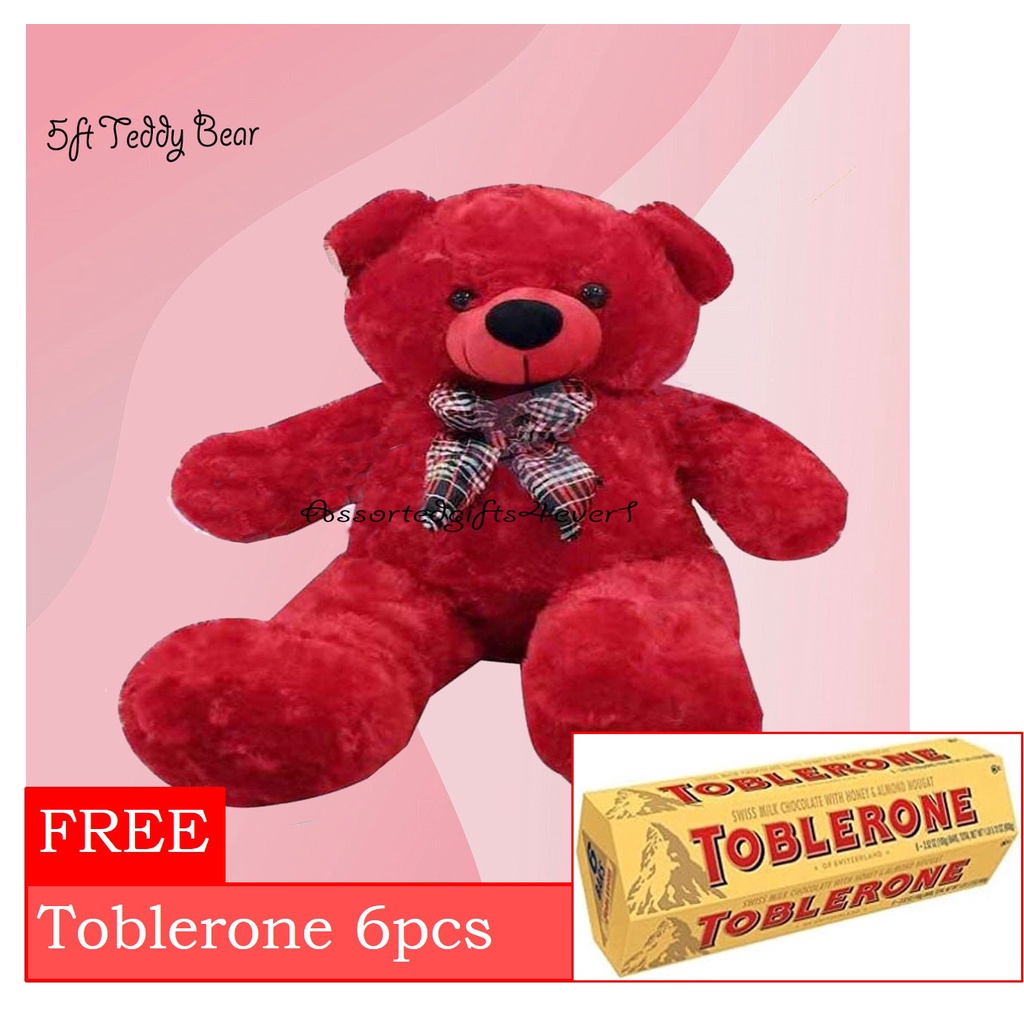 5ft Human size Teddy Bear with FREE Toblerone Chocolate/Giant Teddybear