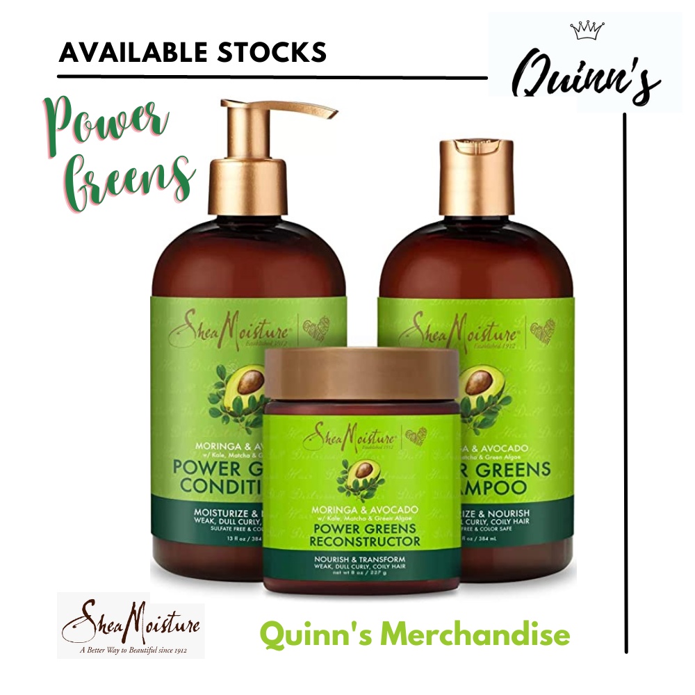Shea Moisture Shampoo Conditioner Power Greens Avocado & Moringa Shopee Philippines