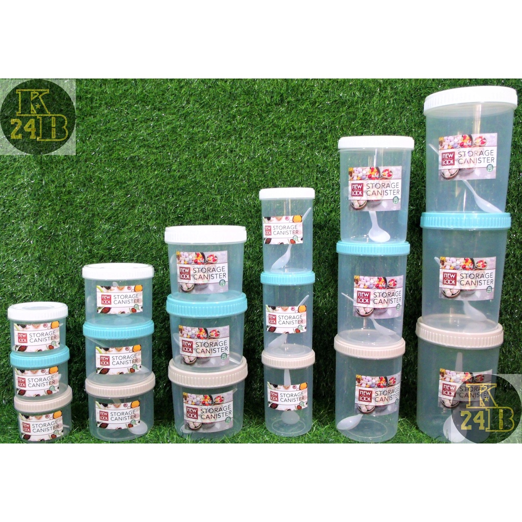 New Look Storage Canister with Free Spoon (Per pc Random Color