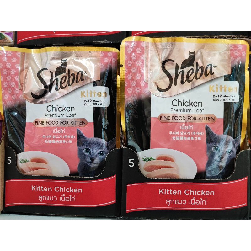 SHEBA Kitten Food Cat Food for Kitten in Chicken Flavor (70g x 12