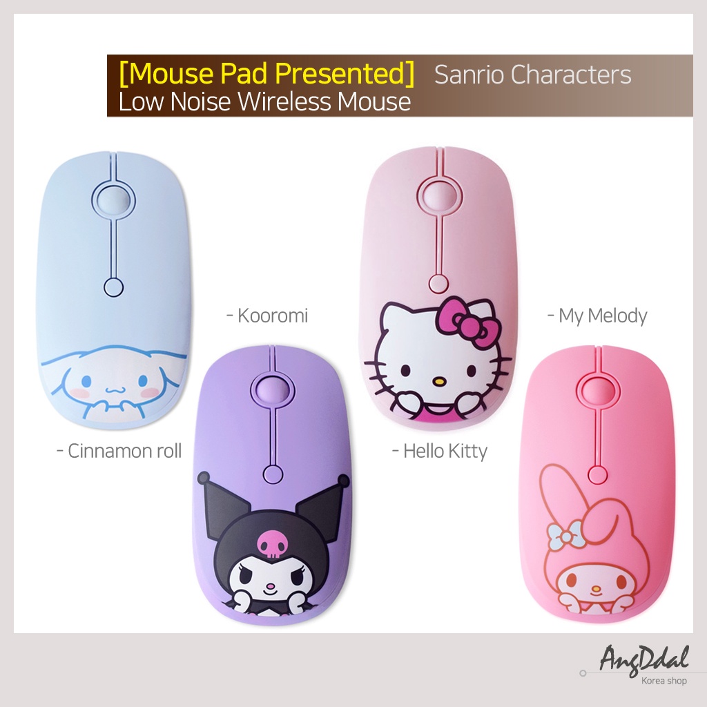 Sanrio's Low Noise Wireless Mouse + mouse pad features My Melody ...