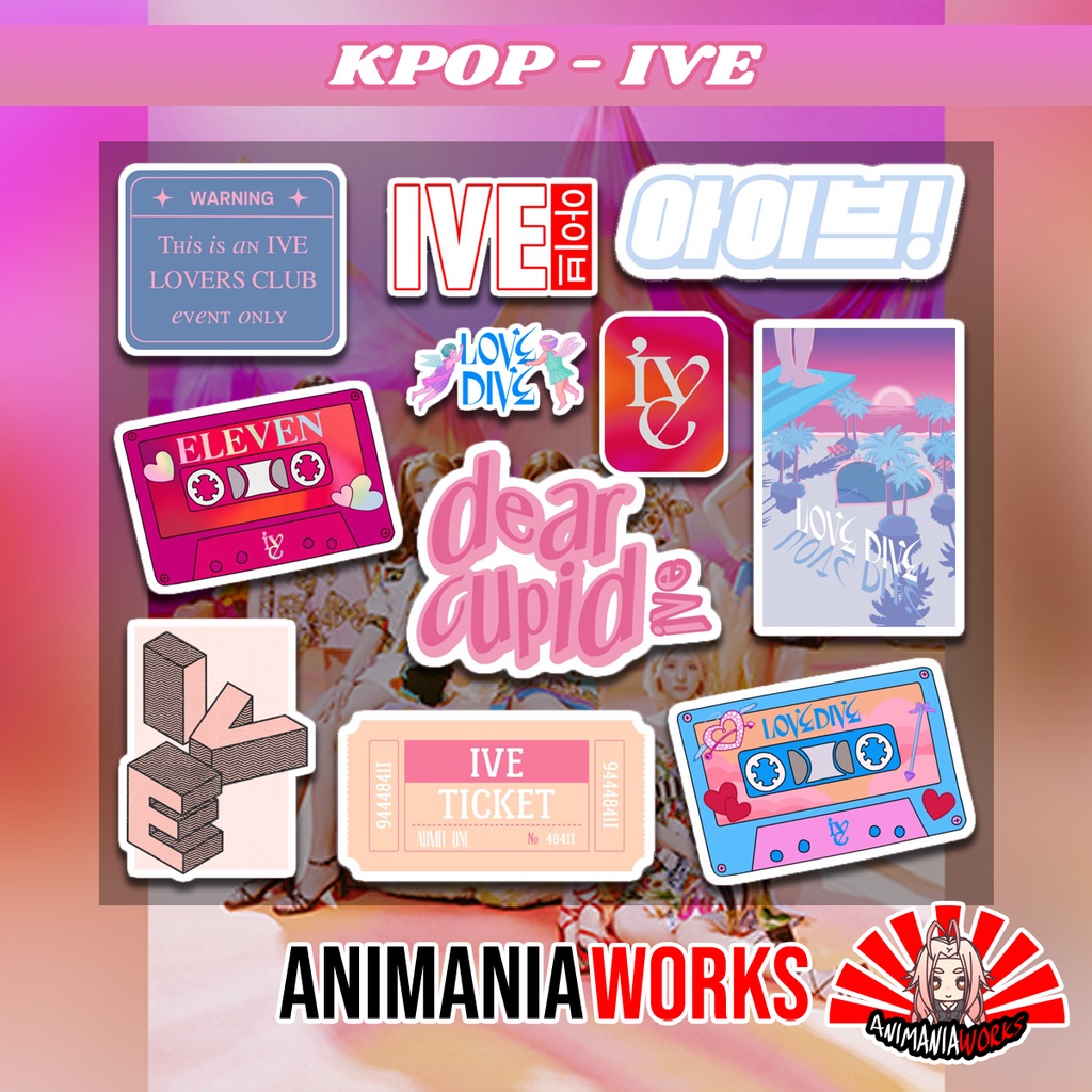 KPOP Stickers / IVE 아이브 DIVE KPOP Sticker Laminated Vinyl Waterproof
