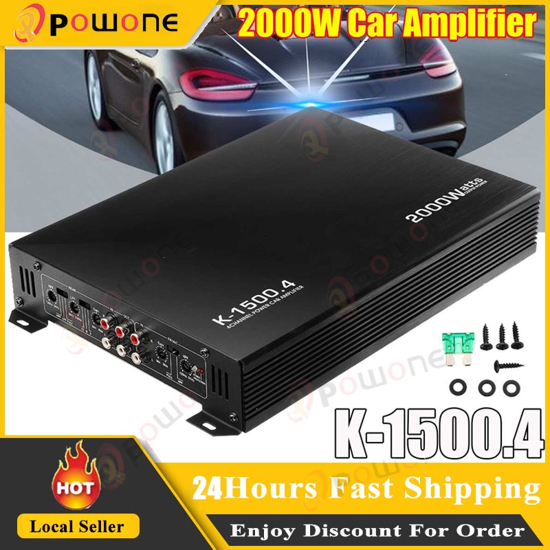 2000W Car Auto Audio Amplifier Stereo Bass 4 Channel Speaker Car Power