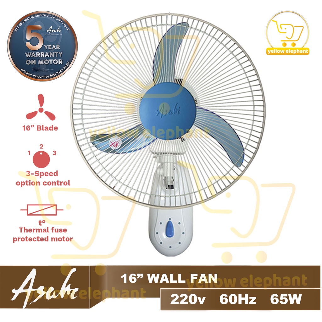 Asahi WF627 16" Banana Blade Wall fan 65W Shopee Philippines