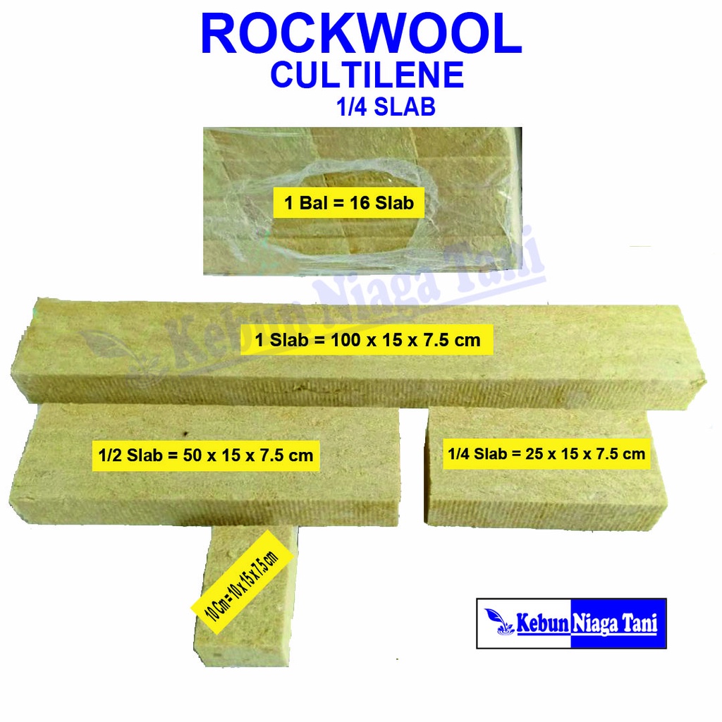 Cultilene Rockwool - RW - Rockwool Size 25 x 15 x 7.5 Cm - Cultiline ...