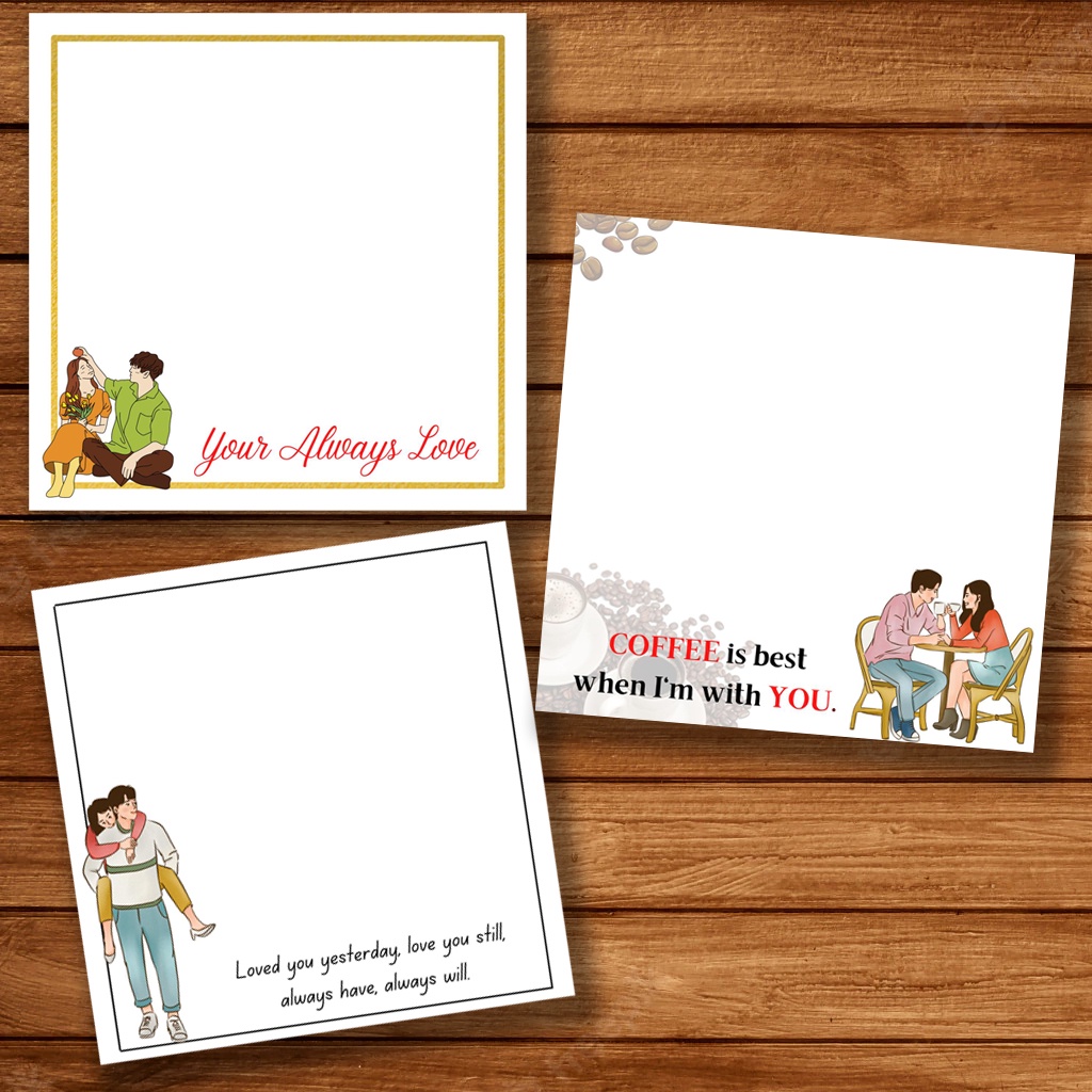 CUSTOMIZED/PERSONALIZED NOTEPAD dedication and couple design | Shopee ...