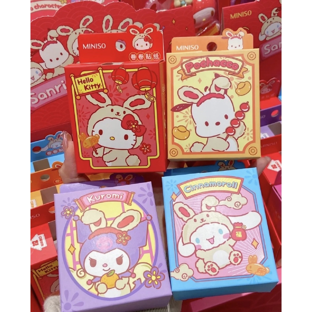 Famous Product Sanrio Kuromi Pacha Dog Roll Stickers Cinnamon diy ...