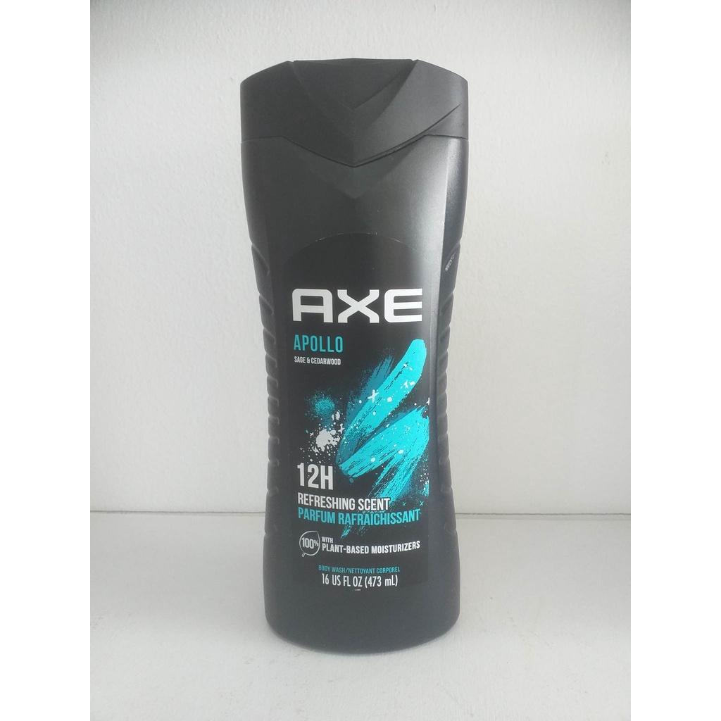 Axe Body Wash Apollo Sage & Cedarwood Refreshing scent 16 oz (473ml