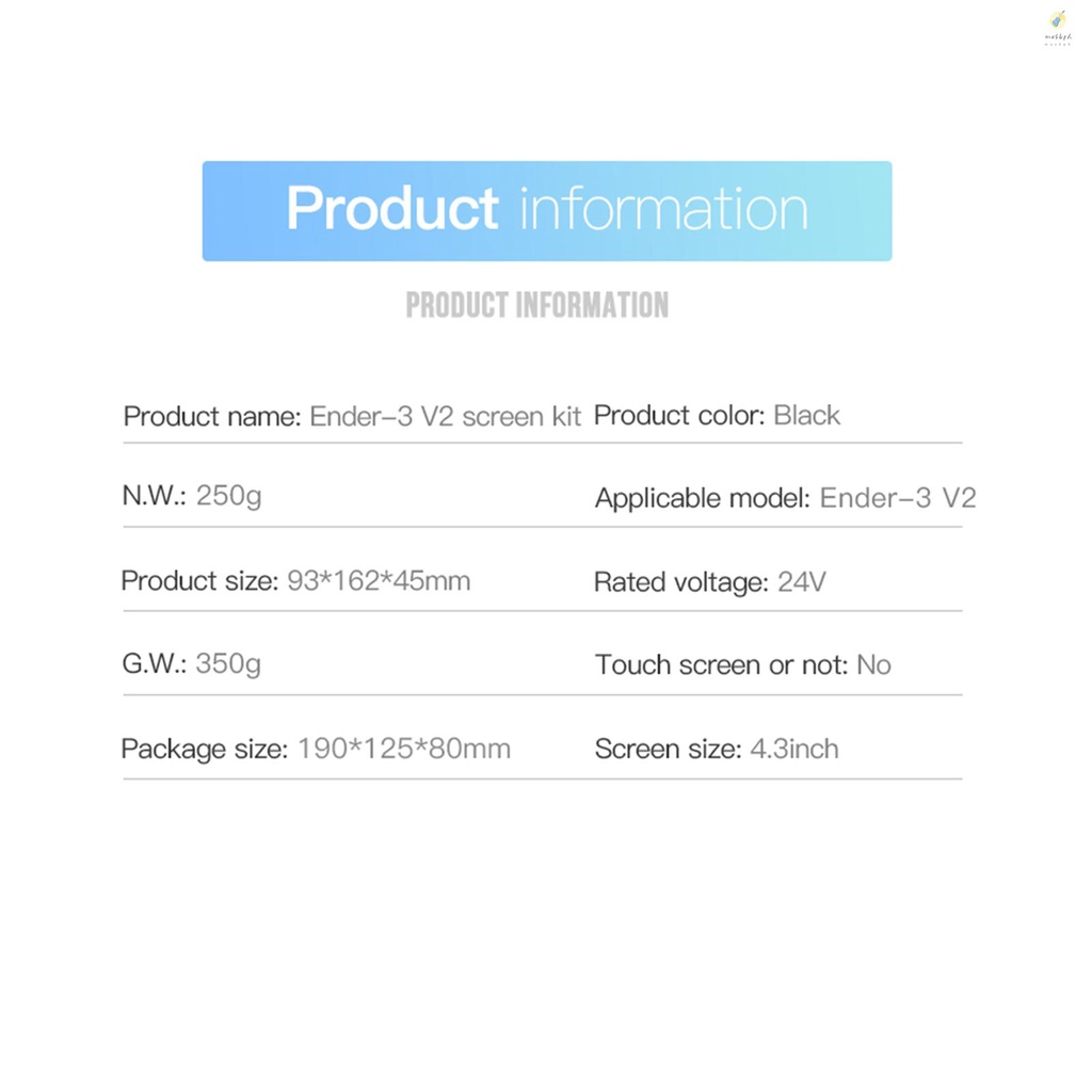 [In Stock] Creality Ender-3 V2 Screen Kit 4.3 Inch Color HD Display ...