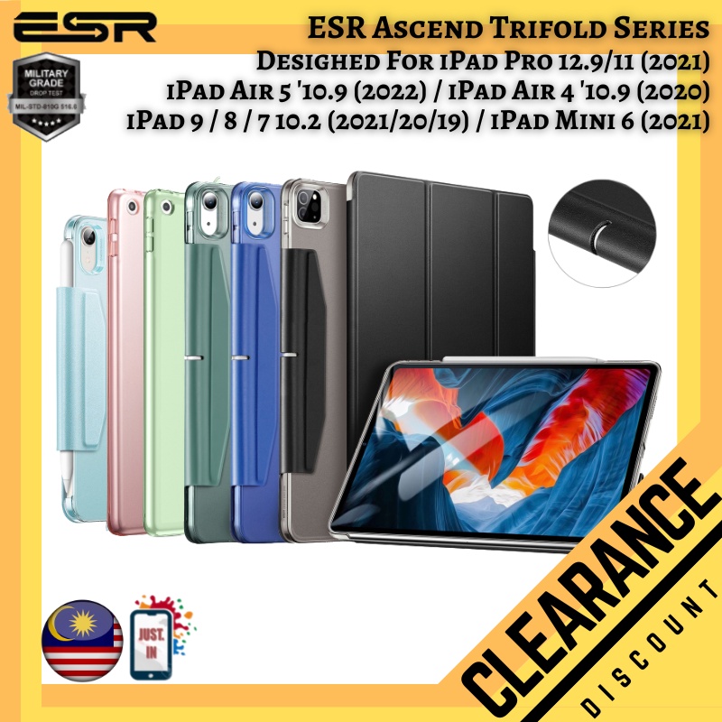 ESR YIPPEE TRIFOLD Case For iPad Mini 6 Air 5 4 Pro 11 12.9 M2 M1 /9 8