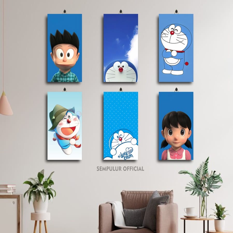 6180 Cartoon Room Display DORAEMON WALLPAPER 3D 15X30 PLAWS/70MOX