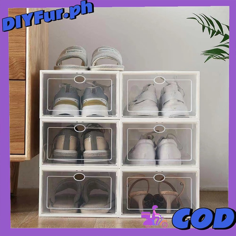COD Extra Large Shoe Box Foldable Drawer Case Storage Organizer Shoes ...