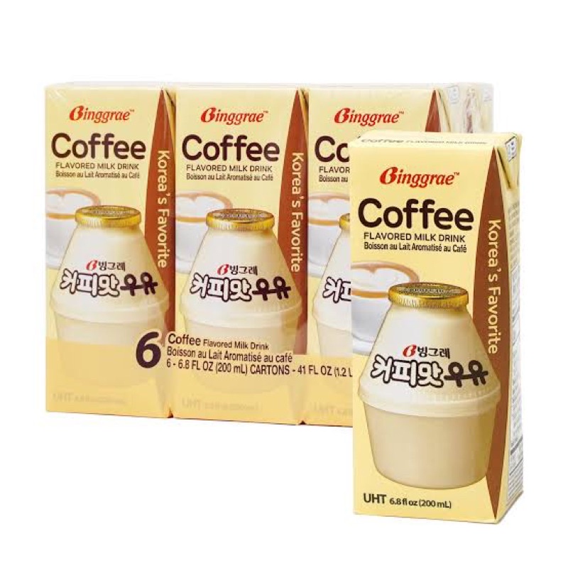 Binggrae Coffee Korean Flavored Milk Drink 6pcs 200ml Shopee Philippines