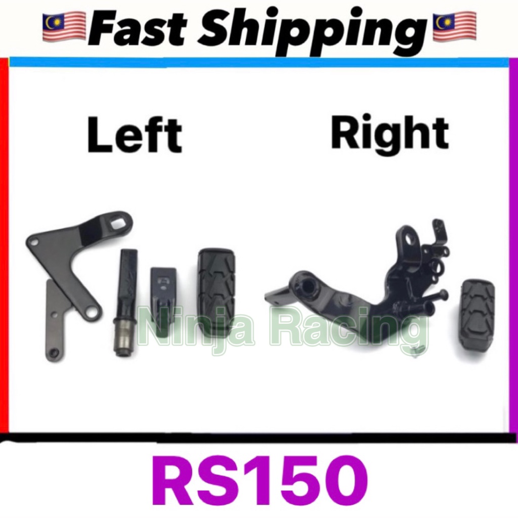 Rs150 Front Footrest Bracket Front Step Bracket Foot Rest Bracket Footrest Rubber Bar Assy 9446