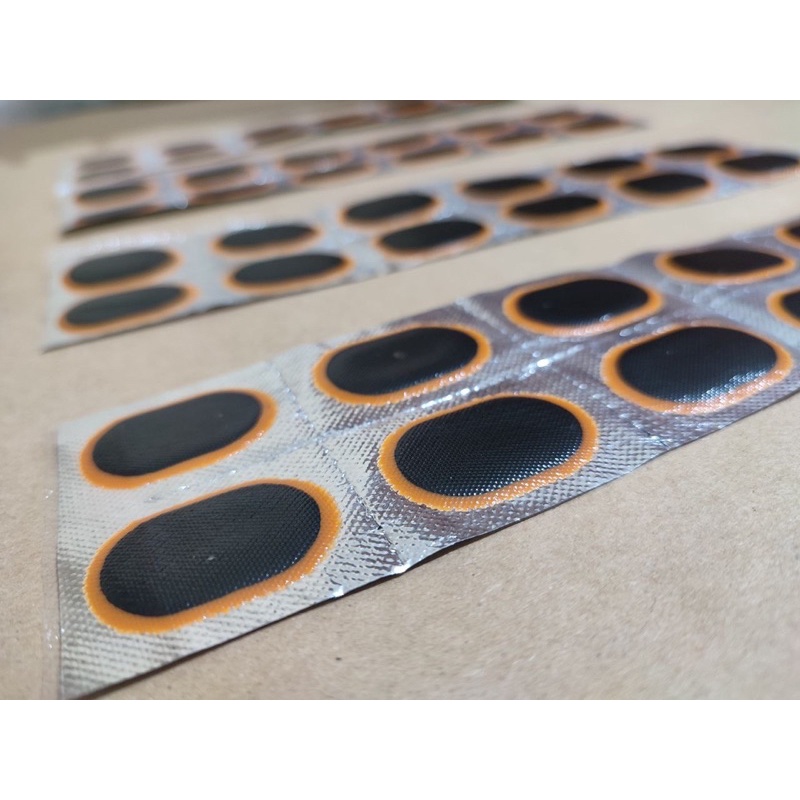 (4 BOXES) Vulcanizing Patch WITH Adhesive (12mg) 34 x 23mm Oval Size 48 ...