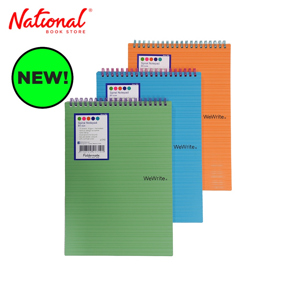 Foldermate Spiral Notebook B5 Color Barkode Plus 70 sheets Ruled