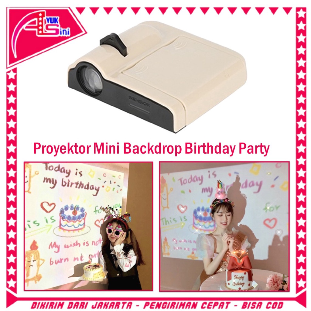 As Mini Projector Birthday Portable Backdrop Mini Birthday Projector