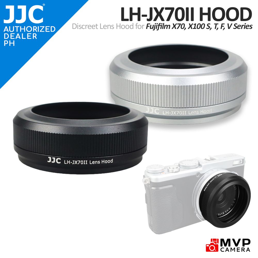 JJC LHJX70II Discreet Lens Metal Hood for Fuji Fujifilm X70 X70 MVP